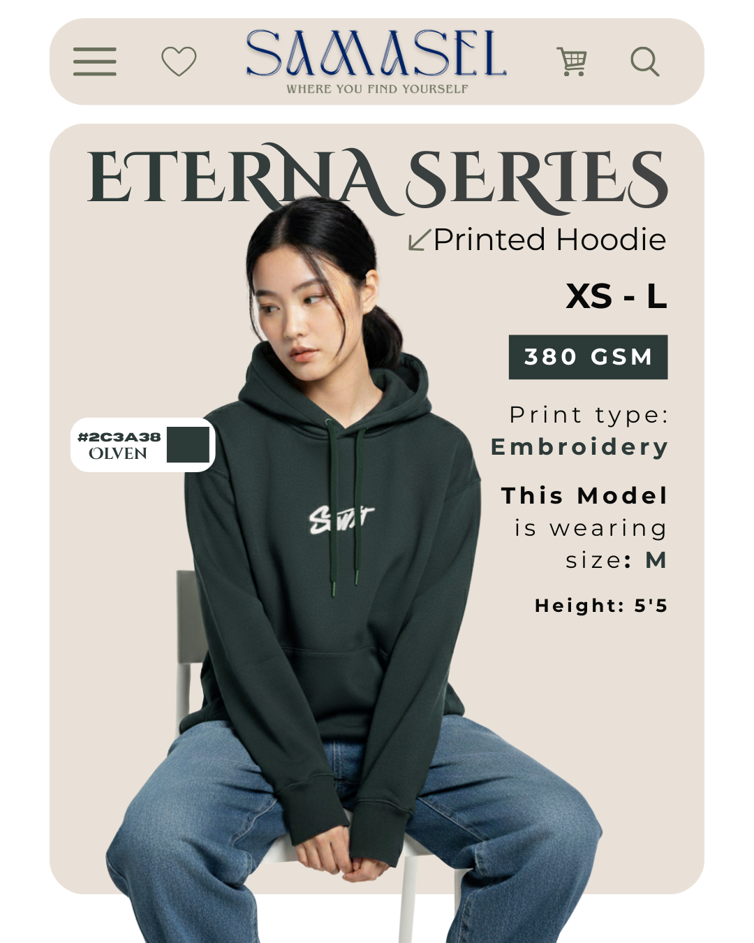 Olven Green Oversize Hoodie