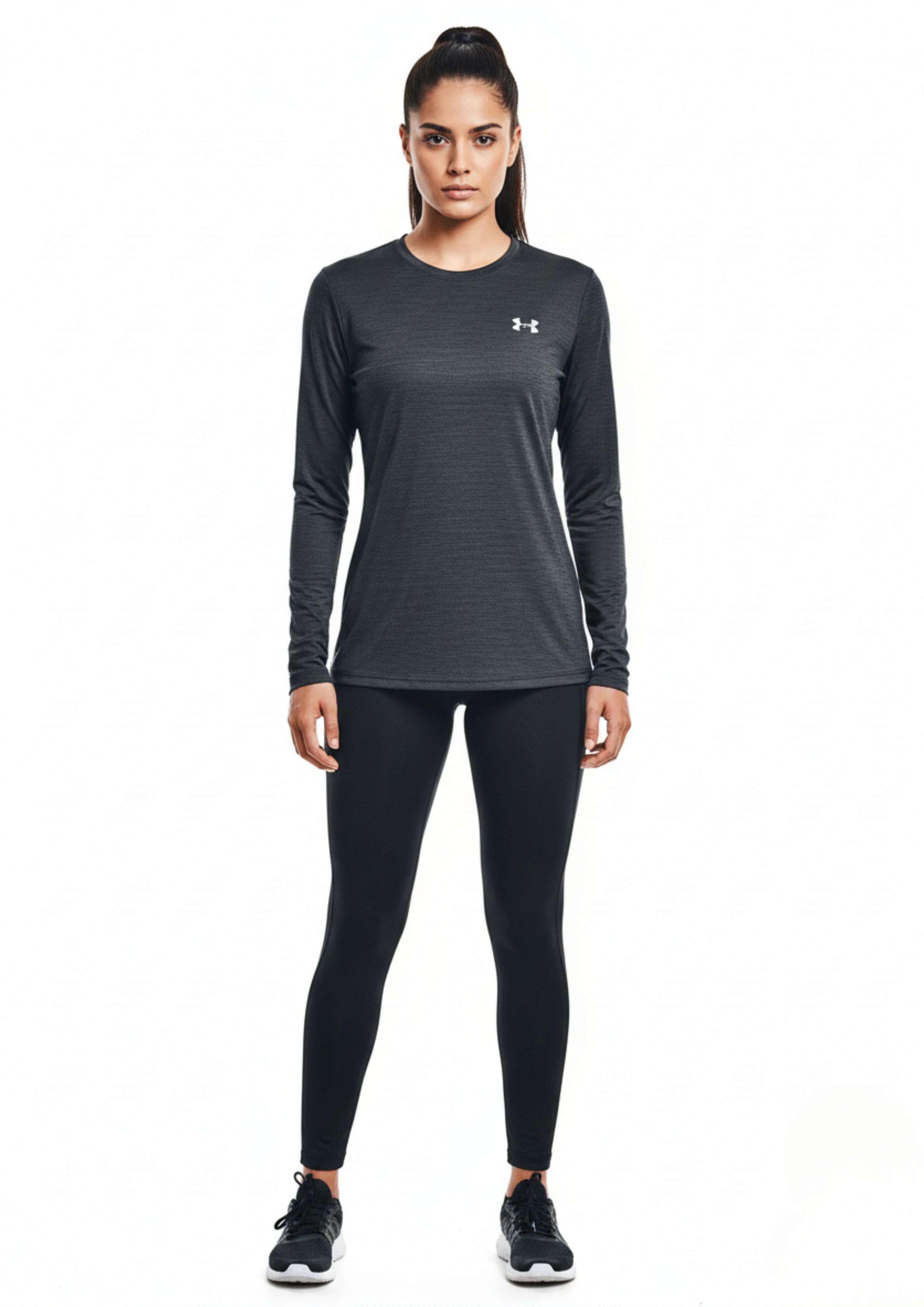 Black Dri-FIT Long Sleeve Shirt | Unisex Athletic Wear