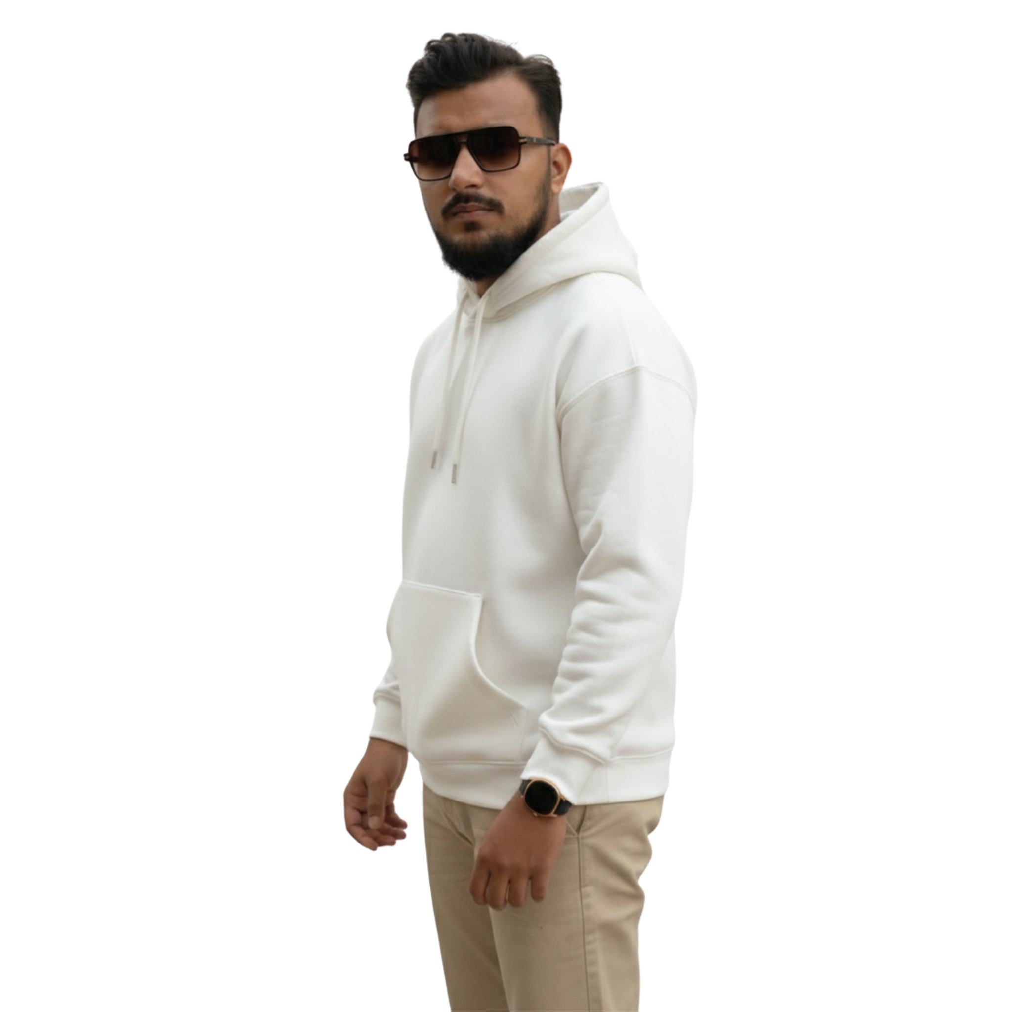 Halo Beige Oversize Hoodie