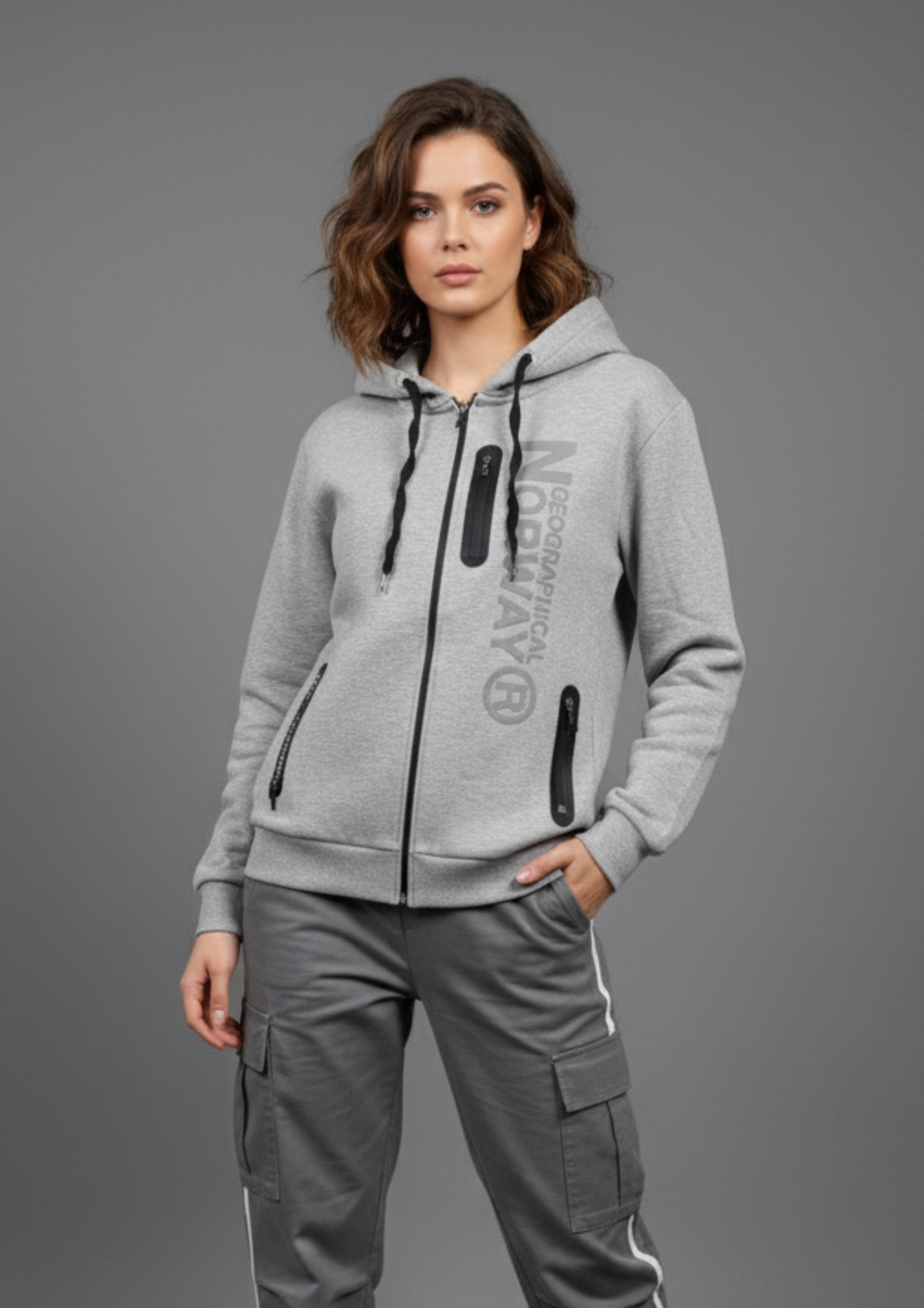 Glacier Elite Zipper Hoodie – Steel Grey