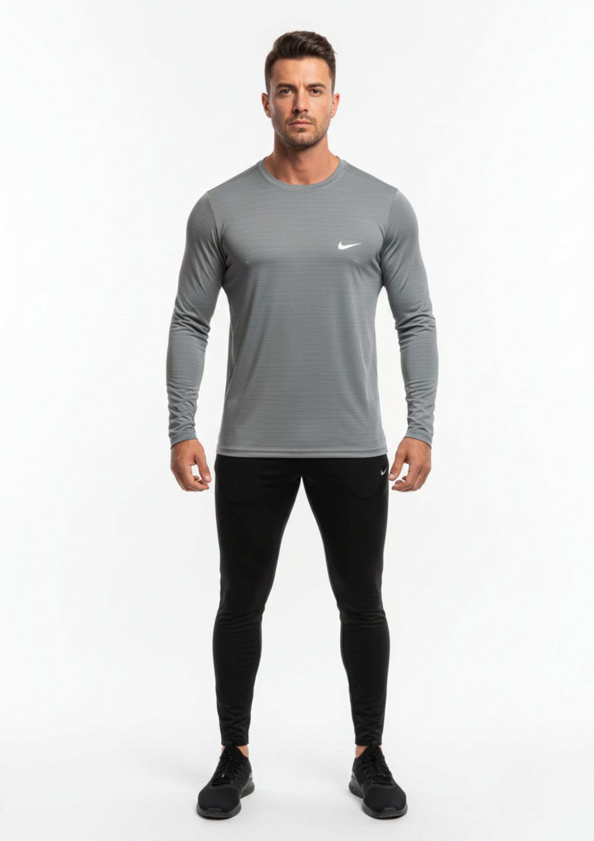 Cool Grey Dri-FIT Long Sleeve | Unisex Training Apparel