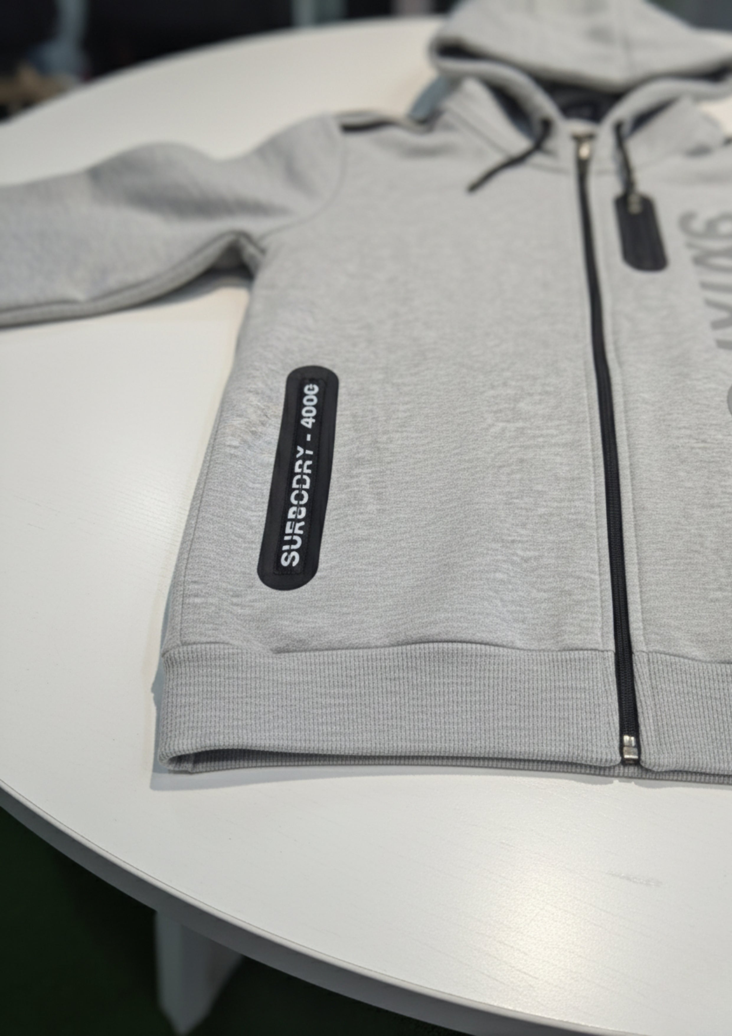 Glacier Elite Zipper Hoodie – Steel Grey