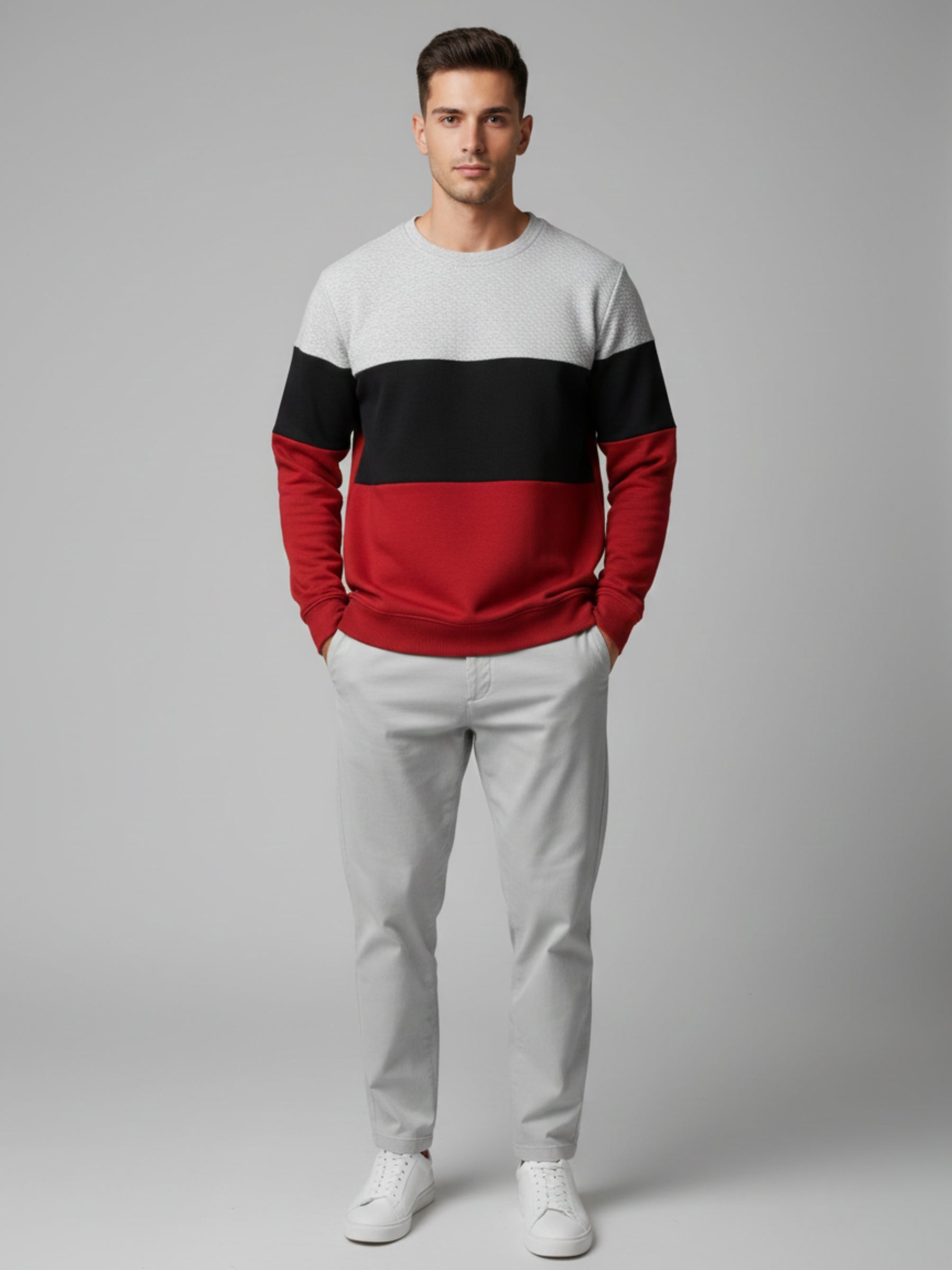 TriAura Sweatshirt – Crimson Dusk | Sweatshirt