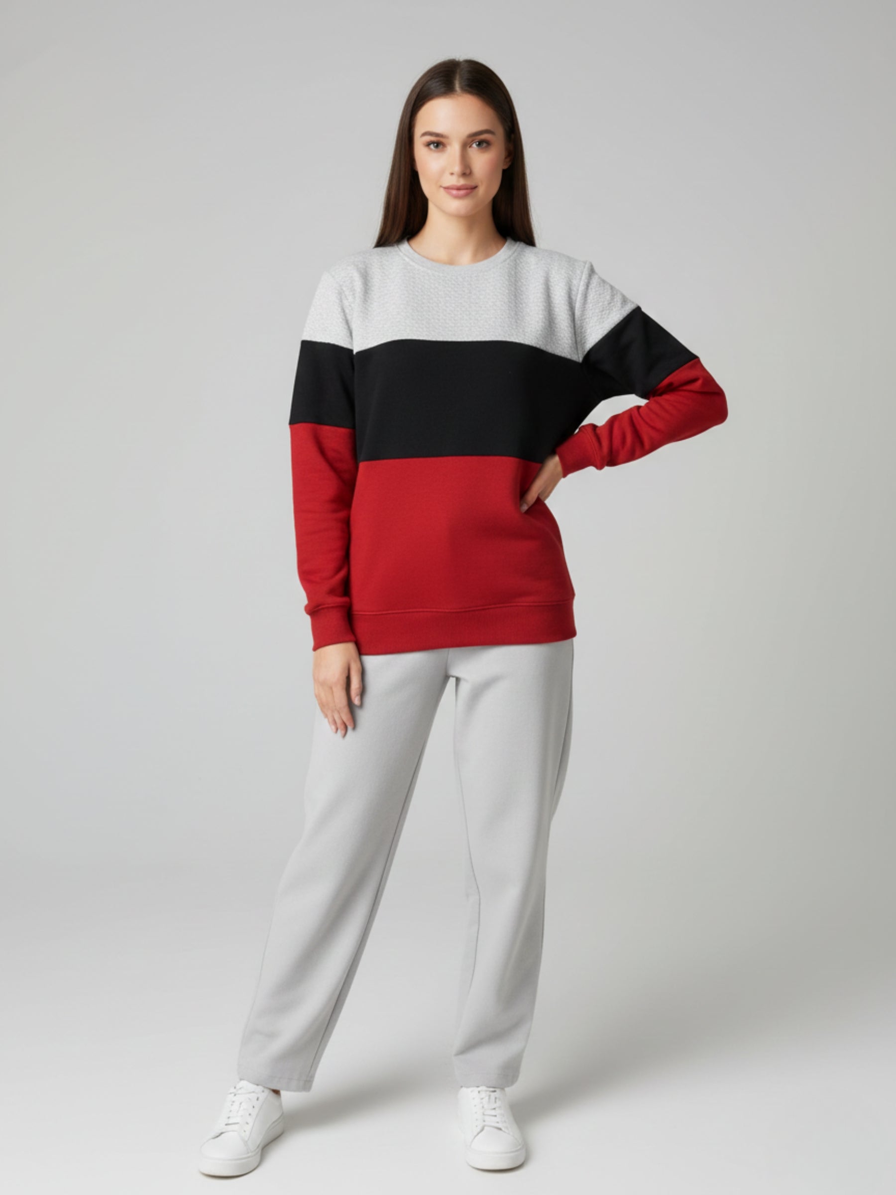 TriAura Sweatshirt – Crimson Dusk | Sweatshirt