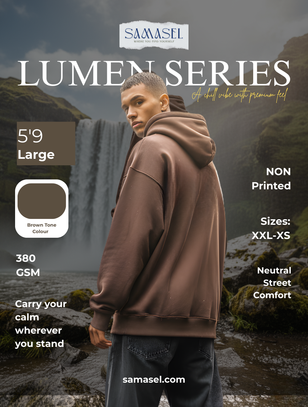 Moro Brown Oversize Hoodie